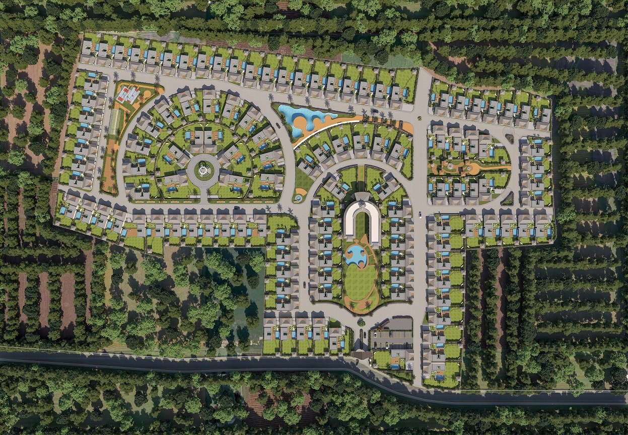 bird view cover full building area design in india