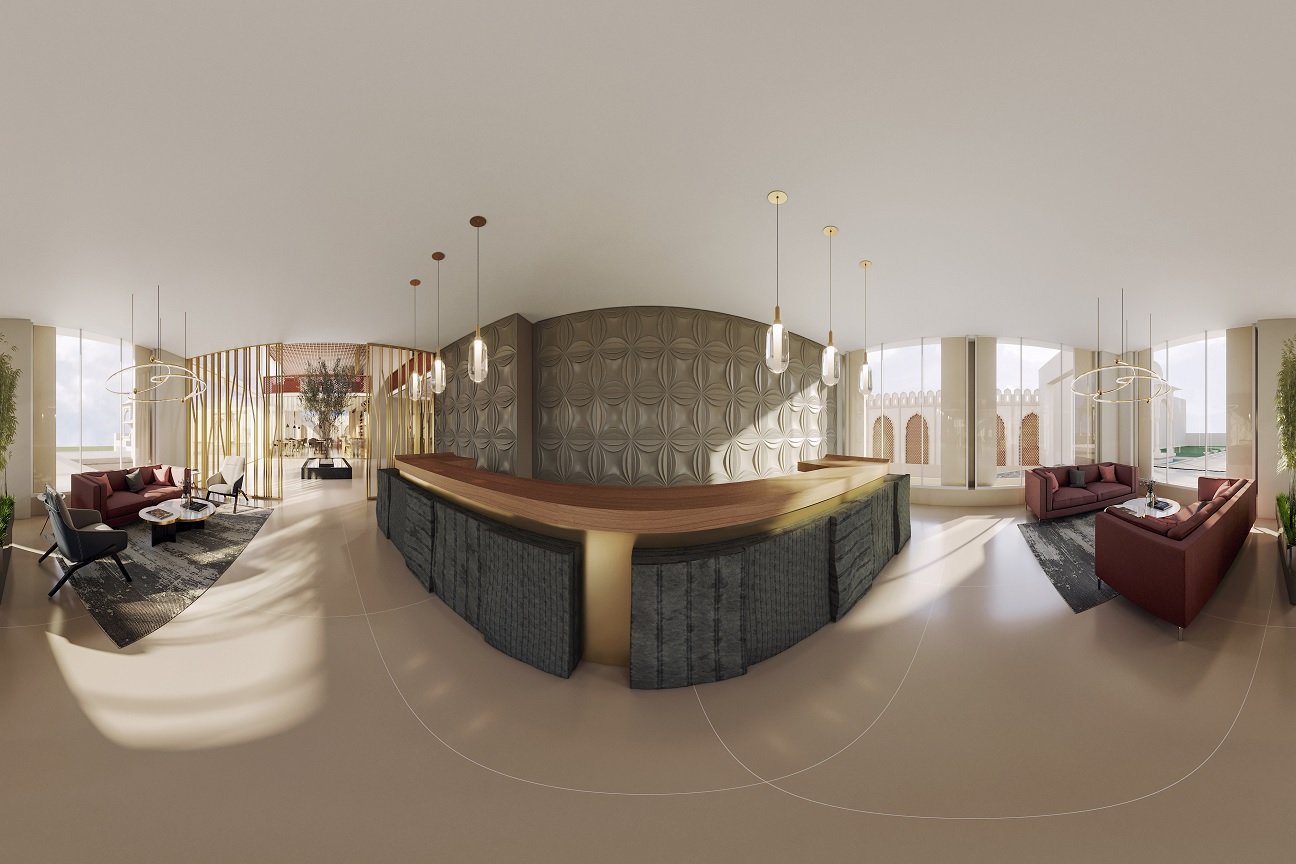 360 reality visualization for modern reception design ideas