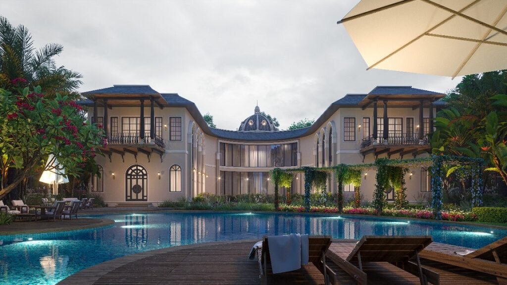 swimming pool 3d visualization for modern outdoor living