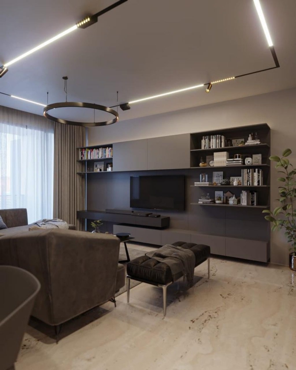 modern hall sitting area transformed with 3d visualization